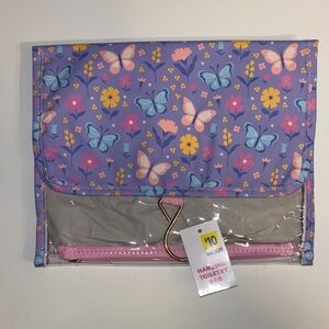 Hanging Toiletry Bag Purple Butterfly
